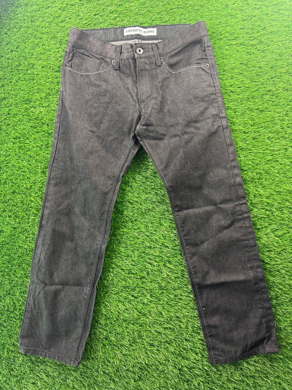 Express Rocco Jeans Mens 30x30 Black Slim Fit Straight Leg Denim Casual Pants
